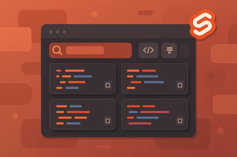 SnipHub: gerenciador de snippets de código com SvelteKit 2 e Svelte 5